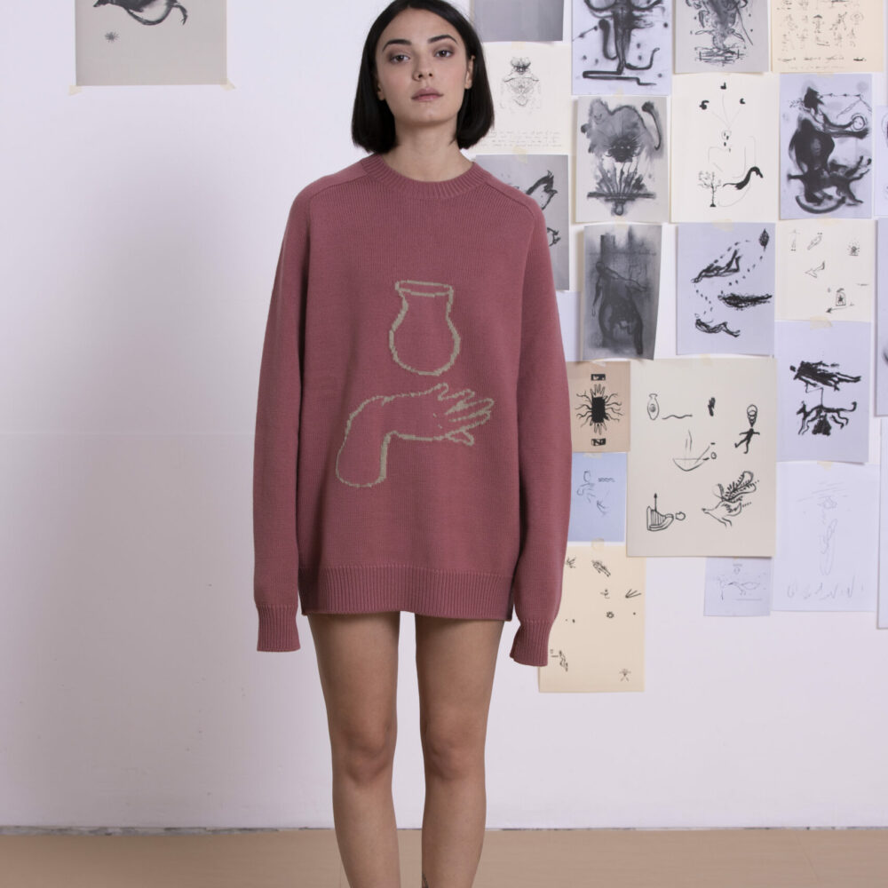 Art sweater Art Luca Cuozzo - Rosa